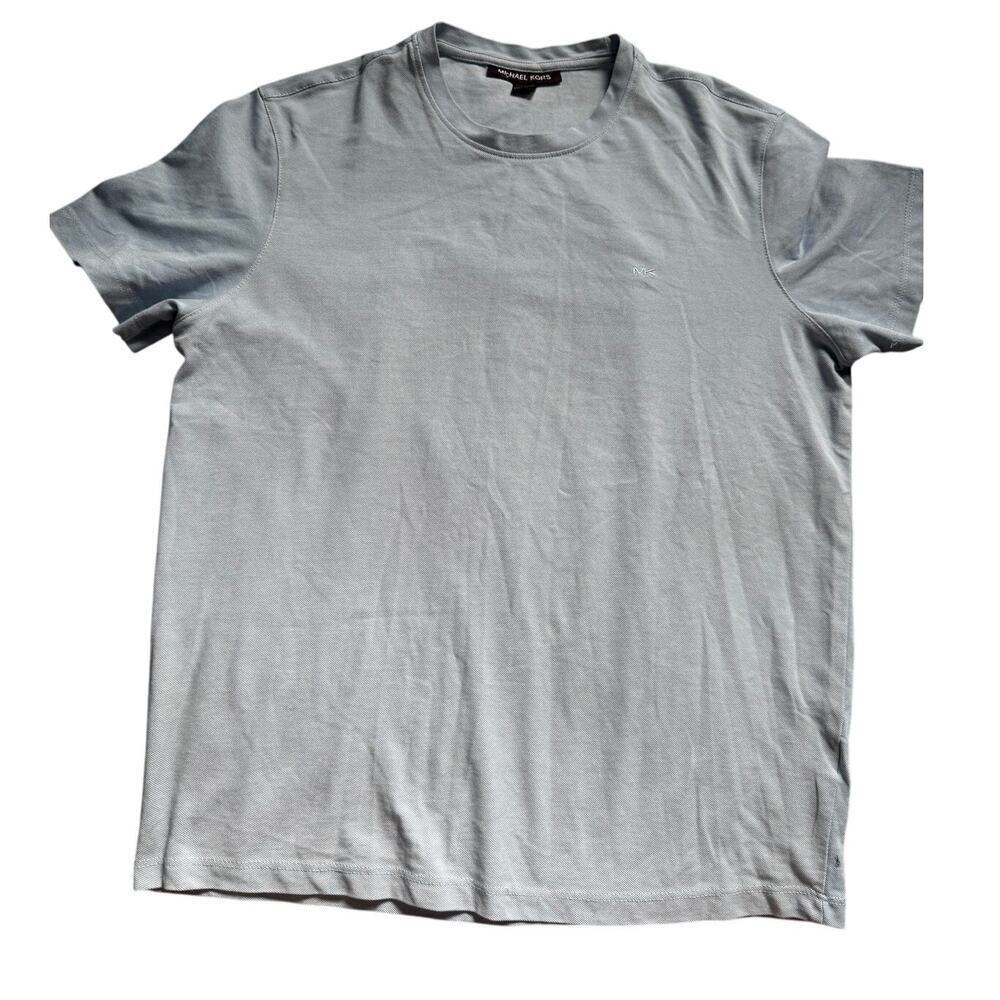 Michael Kors Men’s TShirt Light Blue Short‎ Sleeve Tee |Size M |Logo Embr…
